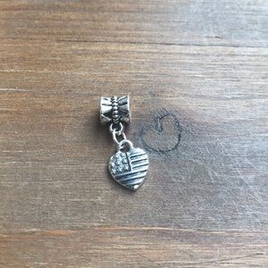 USA veteran military heart charm